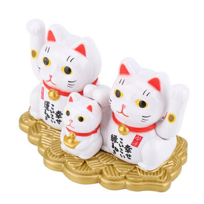 

Greensen Solar Powered Welcoming Lucky Cat Waving Beckoning Happy Cats Home Stores Car Decor