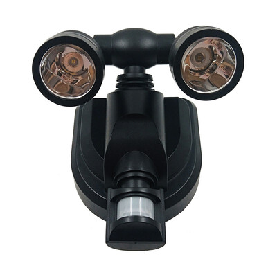 

Solar infrared human body induction double head spotlight 4LED security light output brightness 220 lumens IP44 outdoor waterproof