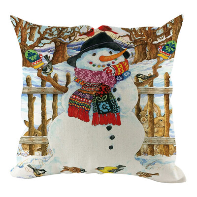 

Siaonvr Christmas Pillow Cover Pillowcases Decorative Sofa Cushion Cover Home Decoration