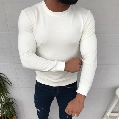 

Mens Slim Fit Long Sleeve T-Shirt Casual Sweater Shirt Jumper Tops Muscle Tee