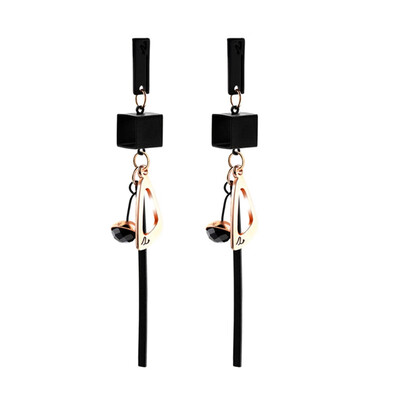 

Fashion Luxury Elegant Gold Color Long Drop Triangle Earrings Gift for Women & Girls