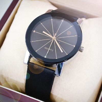

Fashion Rhombus Leather Band Quartz Watch Women Casual Analog Wrist Watch