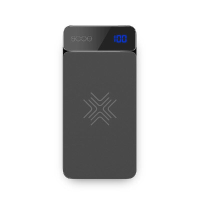 

ROCK P38 Wireless Charging Power Bank 8000mAh Type C Micro USB Port Fast Portable Charger for Qi Devices