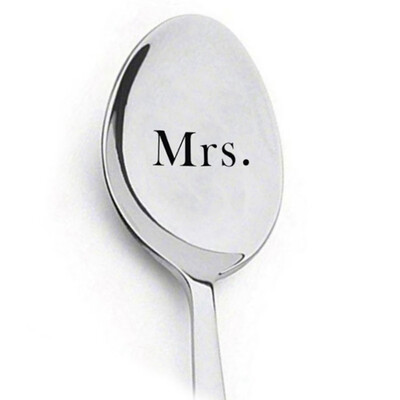 

Laser Engraved Stainless Steel Spoon Cereal Spoon Unique Gift
