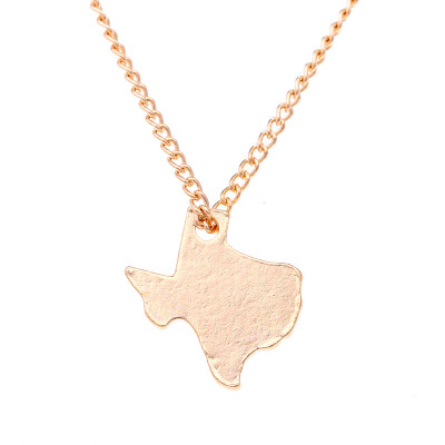 

Fashion Love Gold-color Reminders I Heart Texas Pendant Necklace Women Jewelry