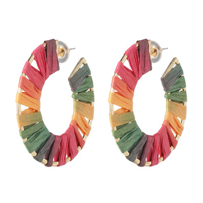 

2019 Boho Ethnic Handmade colorful Geometric Earrings Dangle pendientes Big statement Earings Fashion Jewelry Wholesale
