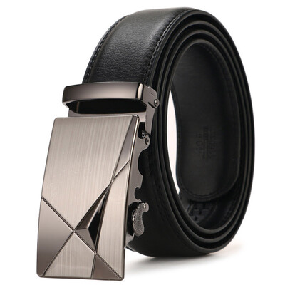 

New Fashion Designer Belts for Men Sliding Buckle Ratchet Men Belt Automatic Fashion ceinture homme