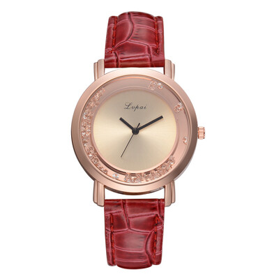 

High Quality Womens Watches Unique Beads Disc Ladies Quartz Wristwatch Fashion Leather Strap Clock Minimalism Zegarek Damski