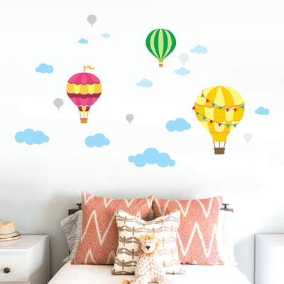 

〖Follure〗DIY Large Clouds Hot Air Balloon Wall Decals Childrens Room Home Decoration Art