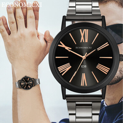 

Gobestart New Design Watch Stainless Steel Quartz Watch Mens Watch