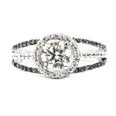 

Luxury Exquisite Women&39s 925 Sterling Silver Round Garnet & White Sapphire Ring