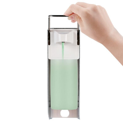 

Elbow Soap Dispenser Sanitizer Shampoo Box Hand Soap Holder Dispensador Manual 500ML Capacity Aluminum Alloy & ABS Plastic Wall Mo