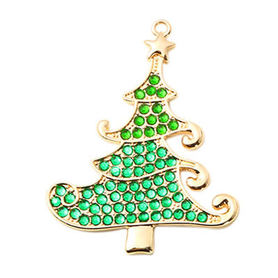 

DIY Full Drill Diamond Painting Christmas Tree Keychain Necklace Pendants