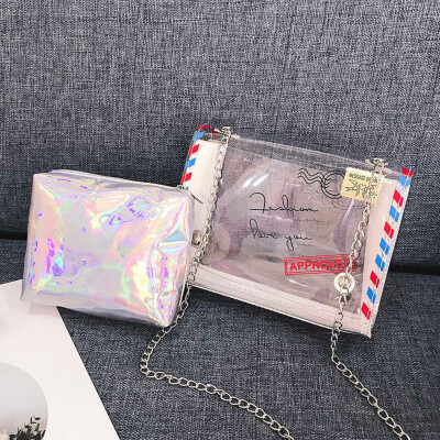 

Tailored Fashion Lady Personality Transparent Jelly Chain Shoulder Bag Messenger Bag