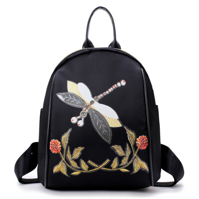 

New womens bag Korean version of nylon printing backpack fashion casual backpack travel bag