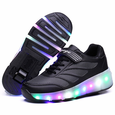 

Heelys LED light sneakers with Double TWO wheel boy Girl roller skate casual shoe with roller girl zapatillas zapatos con ruedas