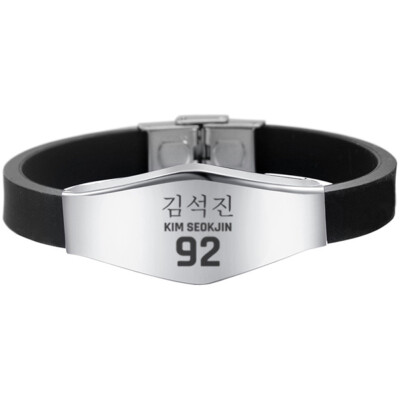 

Kpop BTS EXO GOT7 Black Pink Seventeen Twice Stainless Steel Sports Bracelet Combination Adjustable Bracelet