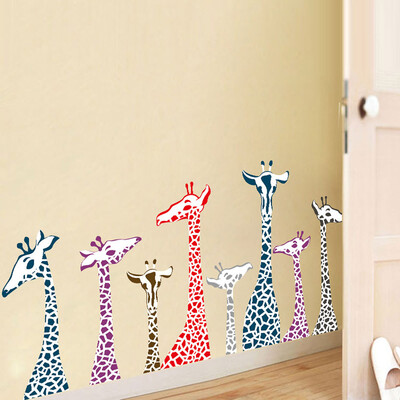 

〖Follure〗DIY Giraffe Family Removable Wall Decal Family Home Sticker Mural Art Home Decor