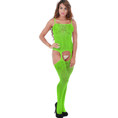 

Toponeto Women Open Crotch Mesh Lingerie Hollow Fishnet BabyDoll Underwear Nightwear