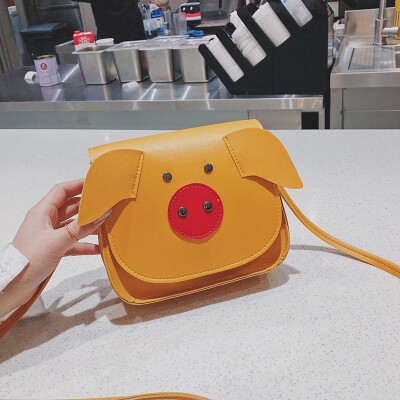 

2019 new cartoon cute bag female foreign funny piglet crossbody fashion wild cute shoulder bag