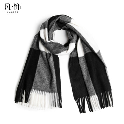 

Where to decorate CM99405 scarf female winter Korean students long color matching fashion wild scarf warm thick shawl dual-use black&white large grid 18065CM