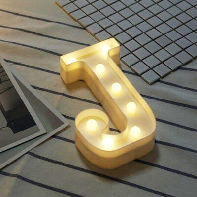 

DIY English Letter J LED Night Light Symbol Modeling Lamp For BirthdayWeddingMarriage Proposal Decor