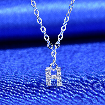 

Sale 1PC Women Girls 26 Letter Pendant Necklace Graceful Unique Adjustable Silvery Letter Pendant Necklaces