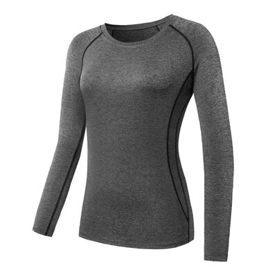 

Women Compression Long Sleeve T-Shirts Casual Fitness Elastic Clothes Tights Quick Dry Thermal Base Layer Tops