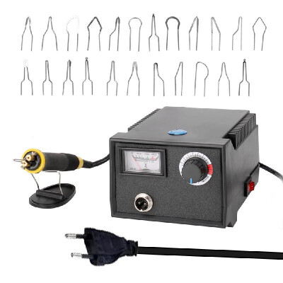 

Multifunctional Electric Gourd Wooden Pyrography Machine Pointer Instrument with 23pcs Heating Pen Heads