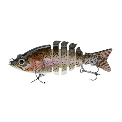 

Lixada 10cm 4" 21g Multi Jointed Fishing Hard Lure Bait Swimbait Life-like with Treble Hooks