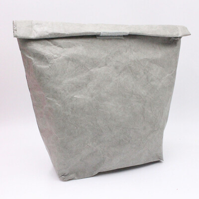 

Brown Gray Paper Lunch Bag Retro Style Re-usable Lunch Bag Box - Insulated