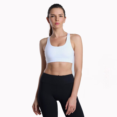 

High Impact Yoga Bras Women Quick Dry Padded Running Bra Triangle Mesh Sports Bra Push Up Racerback Athletic Vest
