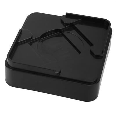 

Greensen 8Pcs Floor Protectors Black Square ABS Bed Riser Mat Sofa Cabinet Desk Feet Pad Furniture Riser