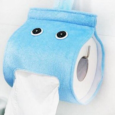 

Edance Bathroom Cover Roll Box Plush Cloth Tissue Box Holder Toilet Paper Hanging Paper Towel Tube