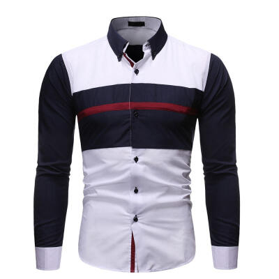 

Mens Long Sleeve Office Shirt Casual Button Down Slim Fit Dress T-shirts