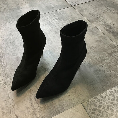 

INS Martin Boots Women British Wind Autumn Style Tip-heeled High-heeled Shoe Women Fashionable Handsome Shoe Boots