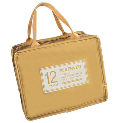 

Portable Letter Thermal Insulated Meal Food Tote Pouch Bento Lunch Picnic Bag