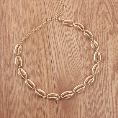 

New Fashion Gold Color Shell Pendant Necklace for Women Chain Choker Necklace Statement Collar Bohemia Collier 2019