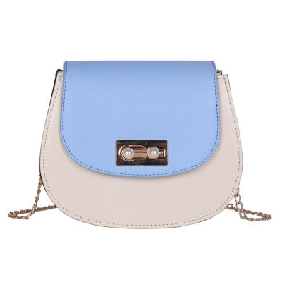 

Retro Flap Splicing Color Shoulder Handbags Women Small Chain Messenger Bag