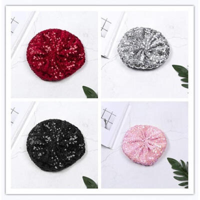 

Fashion Ladies Girls Sequins Beret Hat Beanies Costume Party Dance Disco