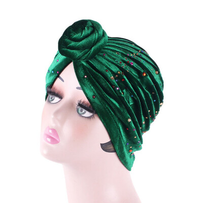 

6 Colors Muslim Women Knotted Turban Hat Ladies Cancer Chemo Cap For Hair Accessories Head Scarf