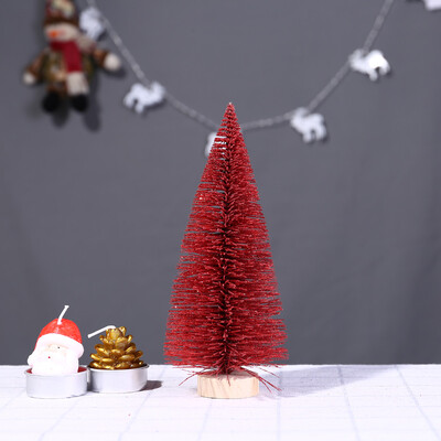 

Toponeto Christmas Tree Mini Pine Tree With Wood Base DIY Crafts Home Table Top Decor