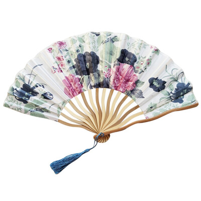 

Siaonvr Chinese Style Hand Held Fan Bamboo Paper Folding Fan Party Wedding Decor