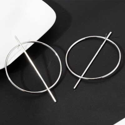 

New Fashion Big Circle Round Drop Earrings for Women Gold Silver Color Earring Party Jewelry Gift Statement Punk Mujer oorbellen