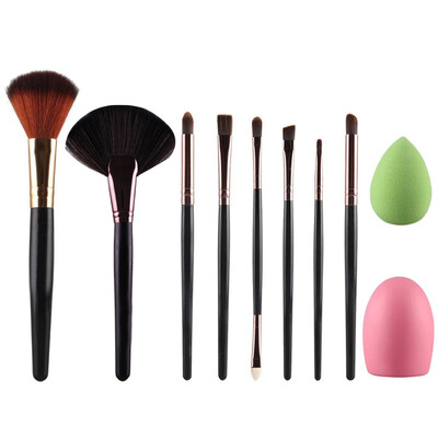 

〖Follure〗10pcs Makeup Brush Makeup Sponge Makeup Brush Cleaner Foundation Brush