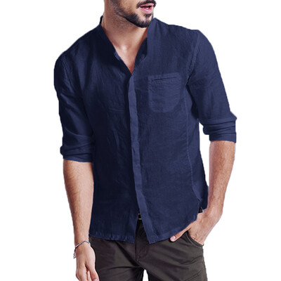 

Tailored Men Three Quarter Vintage Linen Solid Short Sleeve Retro T Shirts Tops Blouse