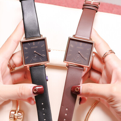 

Womens Square Watch Personality Large Plate Waterproof Belt Watch