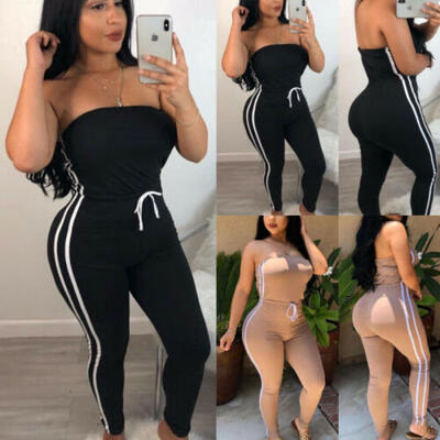 

Womens Summer Sexy V Neck Sleeveless Jumpsuit Loose Wide Leg Pants Suit Playsuit