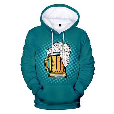 

Toponeto Mens Beer Festival New Style 3D Printing Long Sleeve Hoodies Sweatershirt Tops