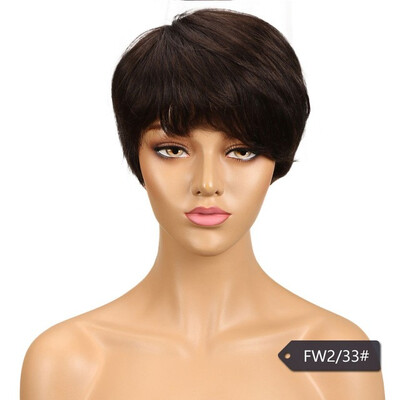 

Noble Peruvian Straight Human Hair Wigs For Black Women Remy Non Lace Front Human Hair Wigs With Bangs Perruque Cheveux Humain